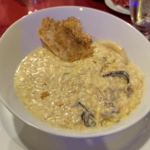 Risotto de calamar y arañitas