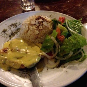 Pollo al curry con arroz libanes