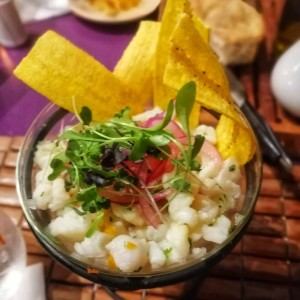 ceviche corvina con maracuya