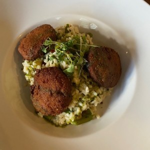 Falafel de Garbanzos con risotto (vegano)