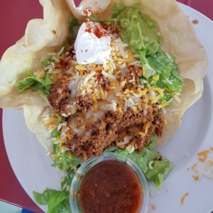 Ensalada de taco con carne molida