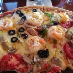 Pizza de camarones