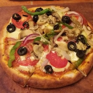 Pizza personal de vegetales