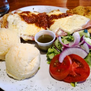 milanesa de cerdo con pure