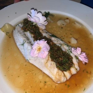 Pescado con salsa de jengibre