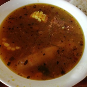 sopa de costilla ahumada