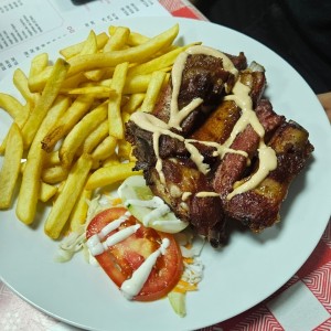 costillas con papas