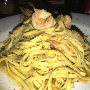 Linguine (pasta fresca) con langostinos ? al Oleo ???