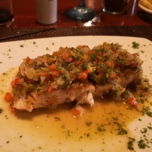 Corvina al ajillo