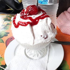 Fresas con crema