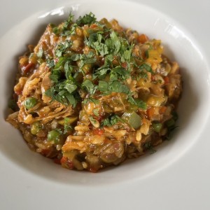 Risotto de arroz con pollo