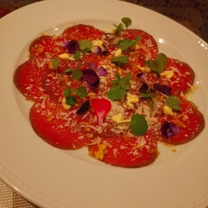 Carpaccio de filete Angus ahumado