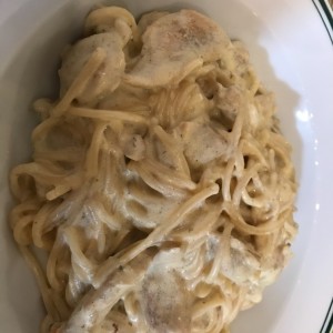 pasta blanca con pollo