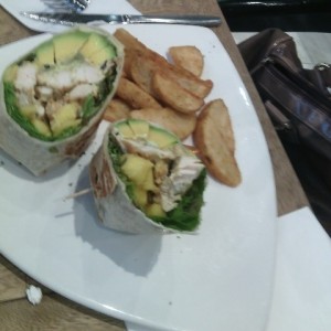 wraps de pollo y aguacate 