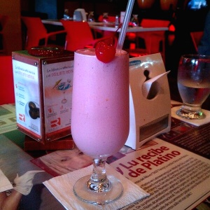 Licuado de fresas 