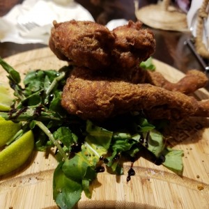 Breaded frog legs