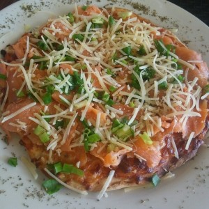 Pizza de salmon, diiiiiiiiiiiiiivina!