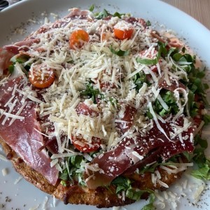 pizza keto de proscuitto