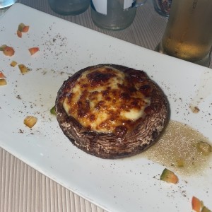 Portobello con queso fundido 