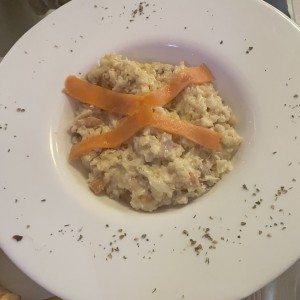 Risotto de coliflor y salmon ahumado