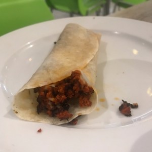 taco de chorizo