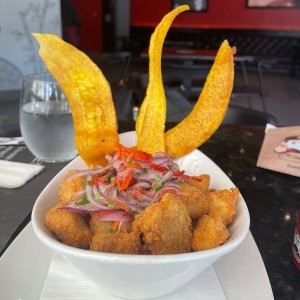 Ceviche Frito de Corvina