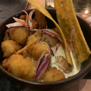 Ceviche frito de langostino