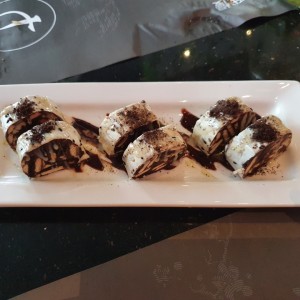 Rollitos de galletas oreo