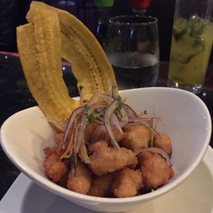 Ceviche frito de corvina