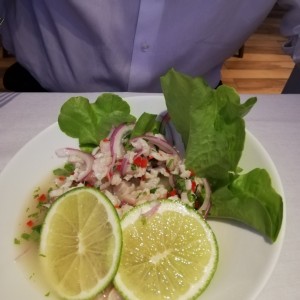 ceviche de corvina al momento