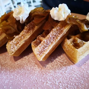 waffle manzana y canela