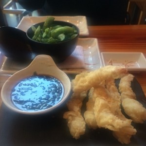 Edamame y Ebi Tempura