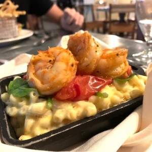 Mac and Cheese con camarones