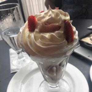 Fresas con crema