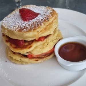 pancakes con fresas