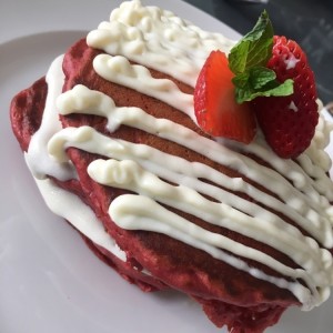 red velvet pancakes