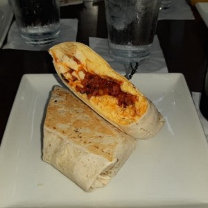 wrap de huevo con chorizo