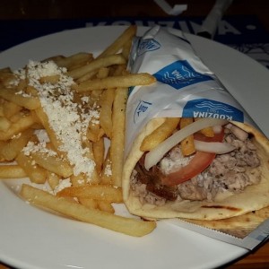 gyros de pollo,carne y cerdo