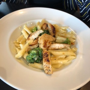 Pasta Alfredo con pollo