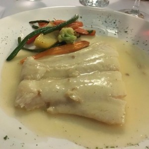 Halibut con vegetales