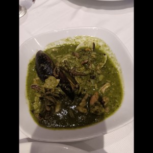 Salsa verde con mariscos 