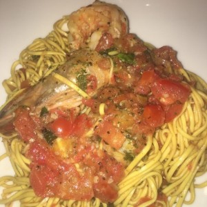 spaguetti con langostinos