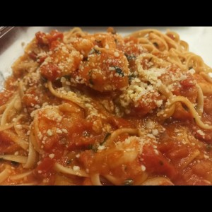 pasta camarones