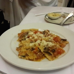 Ravioli con Calabaza y Hongos Porcini