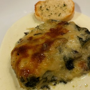 Lasagna de espinaca y hongos