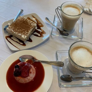 tiramisu & pannacotta & latte 