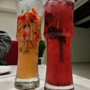 Limonadas fresas-pepino y Mora