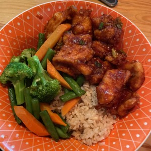 Orange chicken bowl