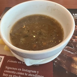 Sopa de lentejas 