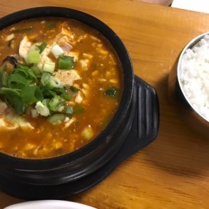 sun-du-bu (sopa de matiscos)